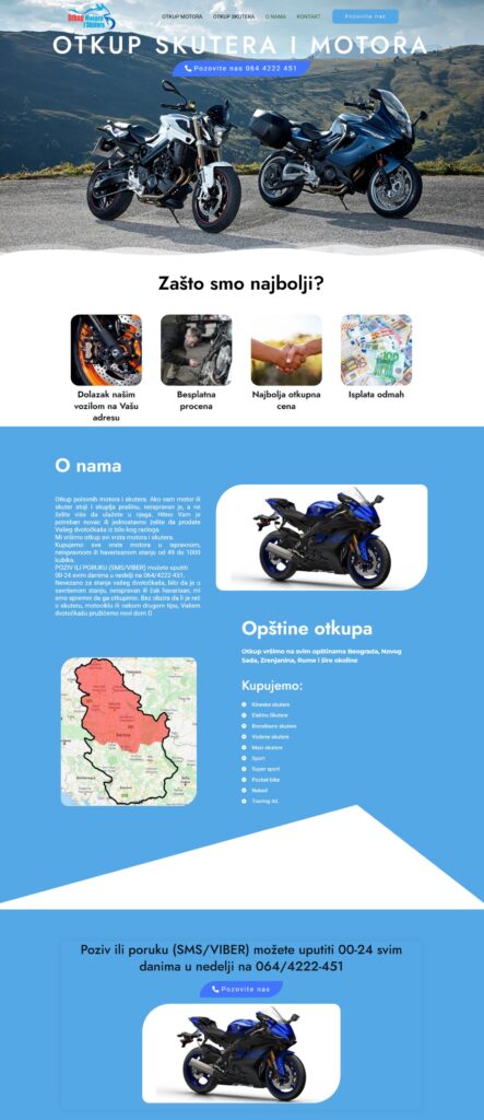 otkupmotoraiskutera.rs portfolio wordpress developer marko milovanovic